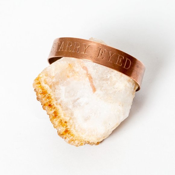 Copper Starry Eyed Stamped Bracelet - Picture 6 of 8